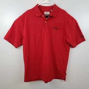 Callaway Golf Polo Solid Red Sport Casual Shirt